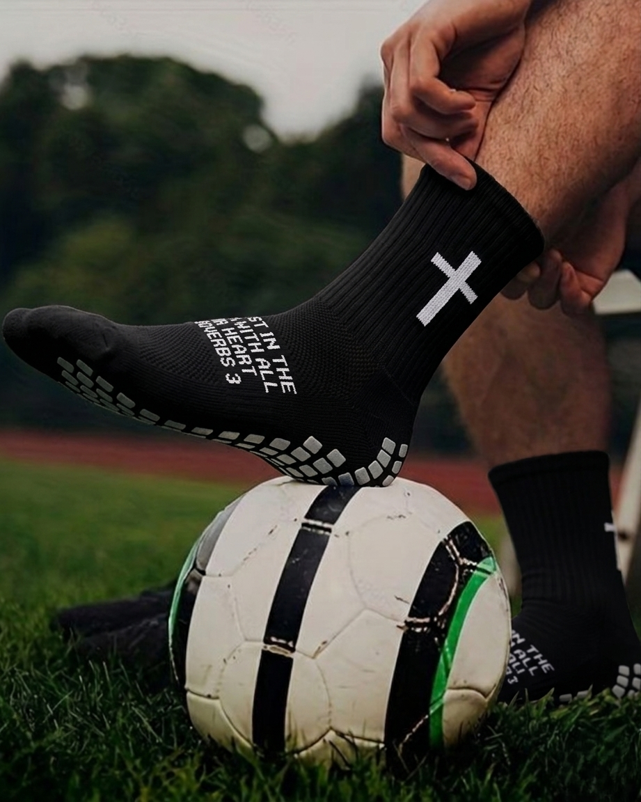 Christian Grip Socks (Black)