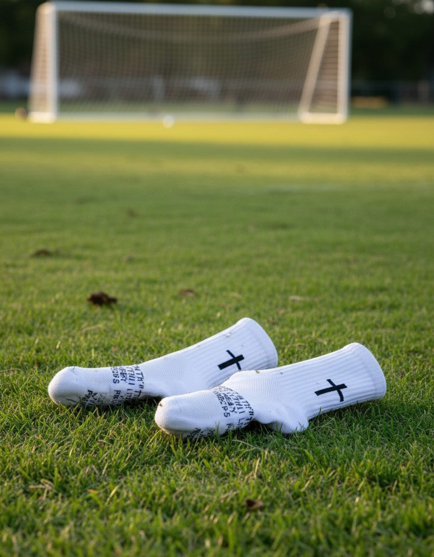 Christian Grip Socks (White)